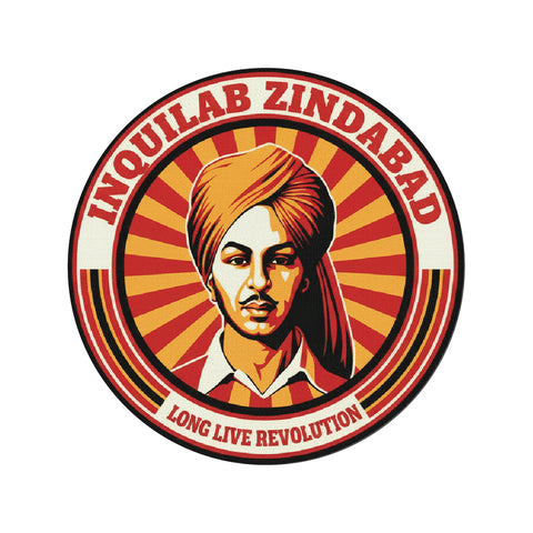 Bhagat Singh I Inquilab Zindabad I Revolutionary I Car Window Sticker