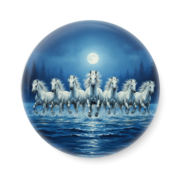 Wealth Prosper Seven Horses I Vastu Running Seven Horses I 7 Horses I Fridge Magnet
