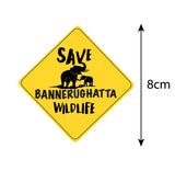 Save Bannerughatta Wild Life I Save Elephant I Forest I Environmental I Bike Sticker
