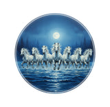 Wealth Prosper Seven Horses I Vastu Running Seven Horses I 7 Horses I Bike Sticker