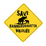 Save Bannerughatta Wild Life I Save Elephant I Forest I Environmental I Bike Sticker