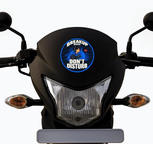 Breakup Mode I Don't Disturb I Love Failure I Ending a Romantic Relationship I Bike Sticker