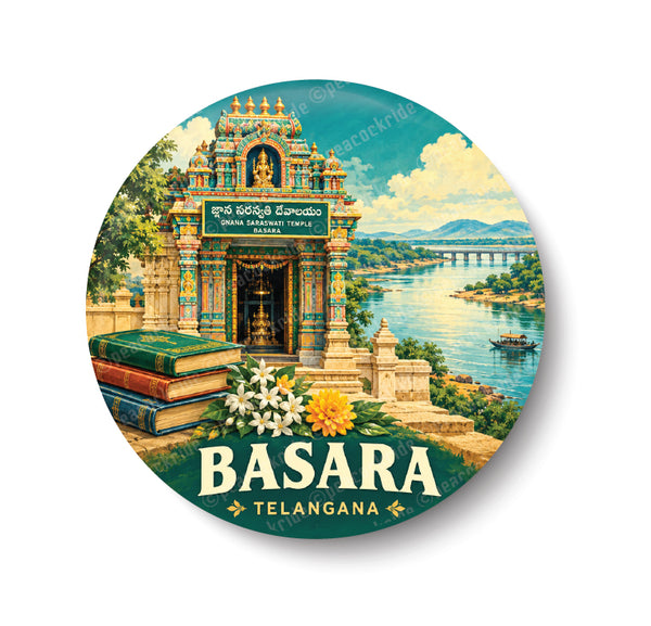 Love Basara I Sri Gnana Saraswathi Temple I Telangana I Basar I Spiritual I Souvenir I Travel Memories I Fridge Magnet