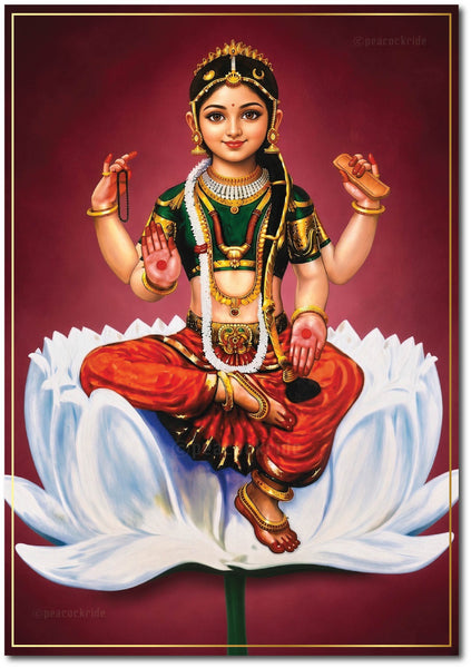 Sri Bala Tripura Sundari I Lalita Tripura Sundari I Pooja Room I Wall Poster