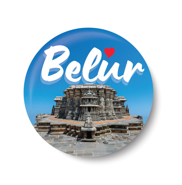 Love Belur I Sri Chennakeshava Temple I Hoysala Architecture I Karnataka I Fridge Magnet
