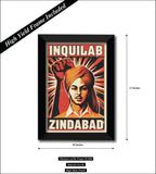 Bhagat Singh I Inquilab Zindabad I Revolutionary I Wall Poster / Frame