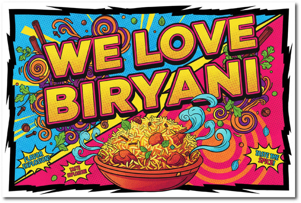 We Love Biryani I I Love Biryani I Foodie I Wall Poster