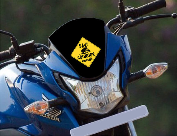 Save Coonoor Wild Life I Save Elephant I Forest I Environmental I Bike Sticker