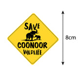 Save Coonoor Wild Life I Save Elephant I Forest I Environmental I Bike Sticker