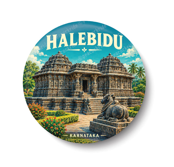 Love Halebidu I Hoysala Shri Hoysaleswara Temple I Karnataka I Souvenir I Travel Memories I Fridge Magnet