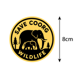 Save Wild Life I Save Coorg Wild Life I Animal I Forest I Environmental I Karnataka I Bike Sticker