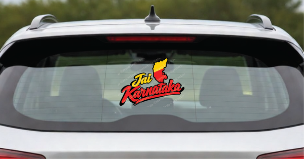 Jai Karnataka I Kannadiga I Naanu Kannadiga I Karnataka I Karnataka Rajyotsava I KA I Car Window Decal