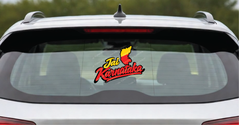 Jai Karnataka I Kannadiga I Naanu Kannadiga I Karnataka I Karnataka Rajyotsava I KA I Car Window Decal