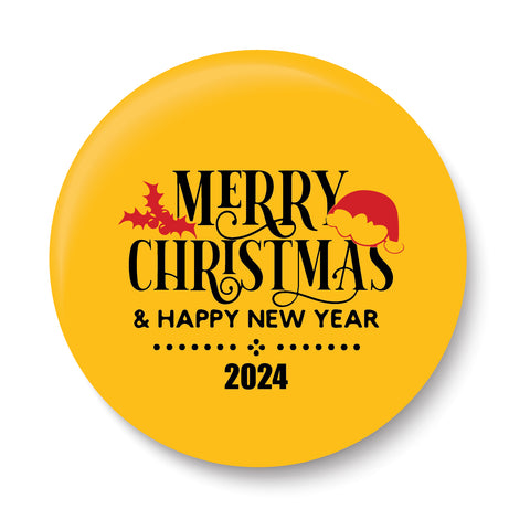 Merry Christmas & Happy New Year 2024 I Christmas I Jesus Christ I Pin Badge