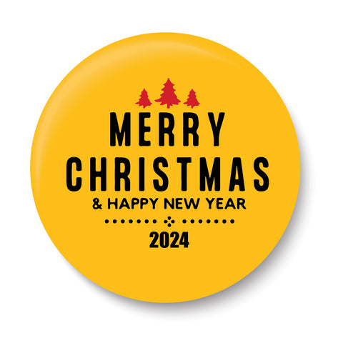 Christmas I Merry Christmas & Happy New Year 2024 I Jesus Christ I Pin Badge