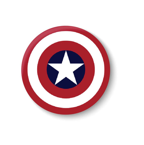 PEACOCKRIDE The Avengers-Captain America Shield Pin Badge (Metal, MultiColour,75mm)