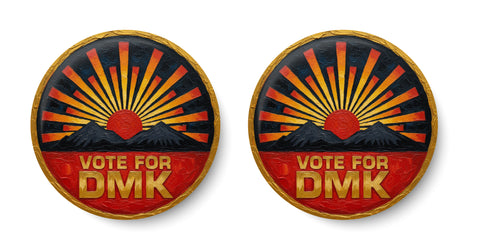 Vote For DMK I MK Stalin I DMK I DMK I Udhayanidhi I Pin Badge Pack of 2 No's