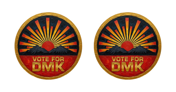 Vote For DMK I MK Stalin I DMK I DMK I Udhayanidhi I Election Bike Sticker Pack of 2 No's