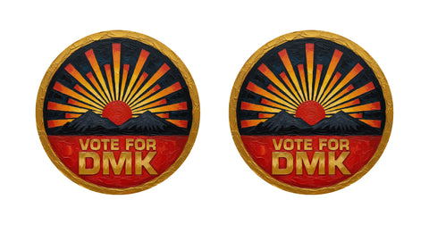 Vote For DMK I MK Stalin I DMK I DMK I Udhayanidhi I Election Bike Sticker Pack of 2 No's