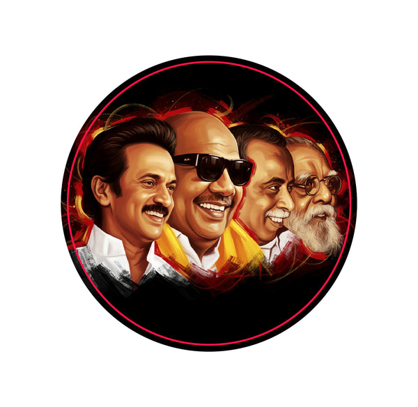 MK Stalin Karunanidhi Anna Periyar I DMK I Car Window Sticker