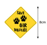Save Gir Wild Life I Save Tiger I Forest I Environmental I Bike Sticker