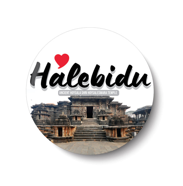 Love Halebidu I Hoysala Shri Hoysaleswara Temple I Karnataka I Fridge Magnet
