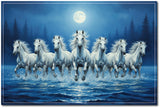 Wealth Prosper Seven Horses I Vastu Running Seven Horses I 7 Horses I Wall Poster / Frames
