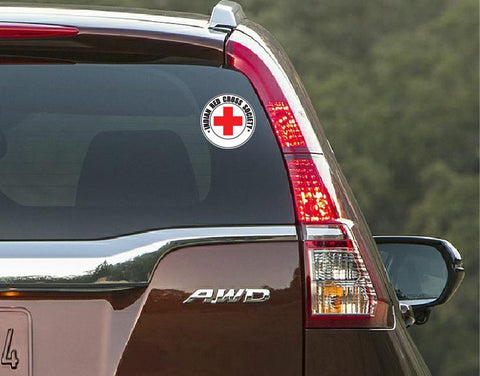 Indian Red Cross Society I IRCS I Car Window Sticker
