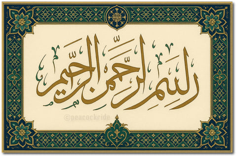 Bismillah I Bismillah Calligraphy I Bismillahir Rahmanir Raheem I Allah I Muslim I Islamic I Wall Poster/Frames