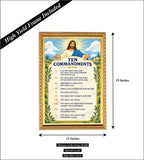 Ten Commandments I Bible Quote I Exodus 20 I Jesus Christ I Spiritual I Wall Poster/Frame