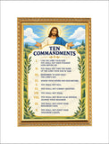 Ten Commandments I Bible Quote I Exodus 20 I Jesus Christ I Spiritual I Wall Poster/Frame