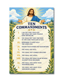 Ten Commandments I Bible Quote I Exodus 20 I Jesus Christ I Spiritual I Wall Poster/Frame
