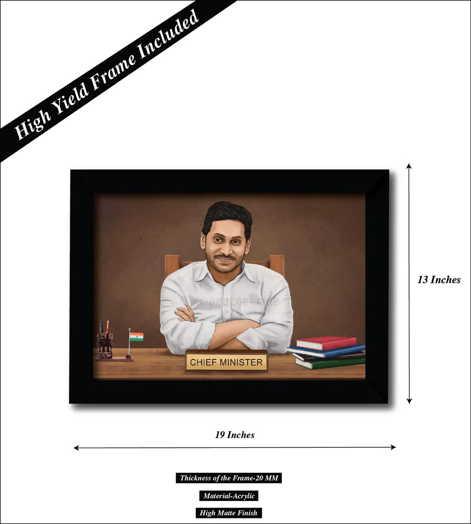 Jaganmohan Reddy Photo Frame Jagan Anna I Jagan Mohan Reddy I YSR Congress I Wall Poster / Frame ...
