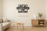 Just Say Alhamdulillah I Allah I Islamic I Muslim I I Wall Decal