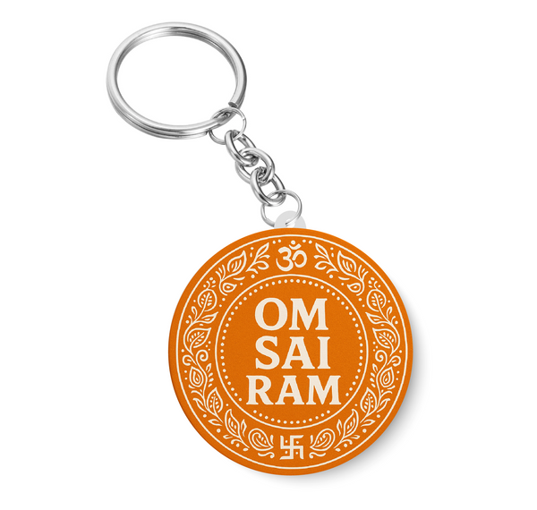 Ohm Sai Ram I Om Sai Ram I Sai Baba I Hindu Key Chain