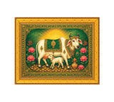 Kamdhenu Cow I Komatha I Gomatha I Kamdhenu I Cow Madhubani I Cow with Calf I Sacred Cow I Vastu I Wall Frame