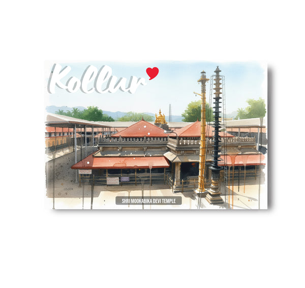 Love Kollur Sri Mookambika Devi Temple I Sri Mookambika Devi I Karnataka I Spiritual I Fridge Magnet