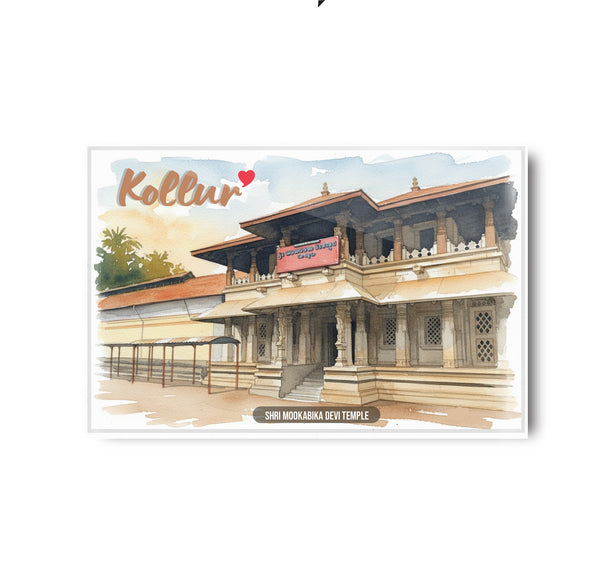Kollur Sri Mookambika Devi Temple I Shri Mookambika Devi I Karnataka I Spiritual I Fridge Magnet