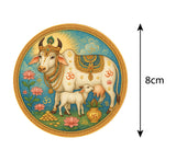 Komatha I Gomatha I Kamdhenu I Kamdhenu Cow I Cow Madhubani I Cow with Calf I Sacred Cow I Vastu I Bike Sticker