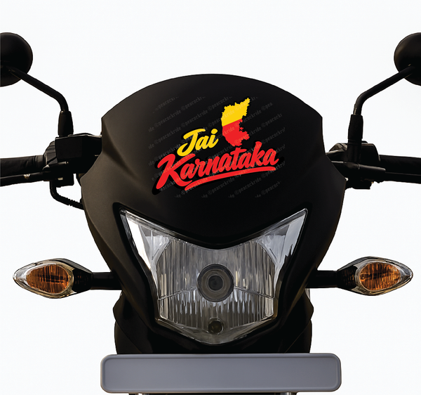 Jai Karnataka I Kannadiga I Naanu Kannadiga I Karnataka I Karnataka Rajyotsava I KA I Bike Sticker