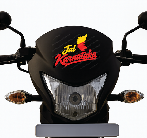 Jai Karnataka I Kannadiga I Naanu Kannadiga I Karnataka I Karnataka Rajyotsava I KA I Bike Sticker