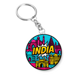 India I India Pop Art I  Key Chain