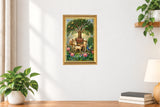 Kamadhenu Cow With Karpaga Virutcham I Kamdhenu Cow Virucham I Komatha I Gomatha I Kamdhenu I Cow Madhubani I Cow with Calf I Sacred Cow I Surabhi I Vastu Wall Poster / Frames