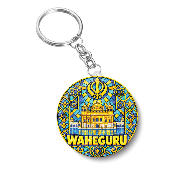 Waheguru I God in Sikhism I Spiritual I Key Chain