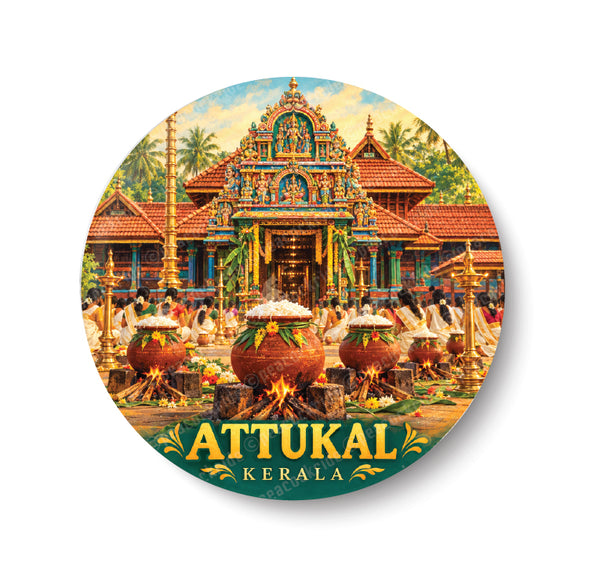 Love Attukal I Attukal Bhagavathy Temple I Spiritual I Kerala I Souvenir I Travel Memories I Fridge Magnet