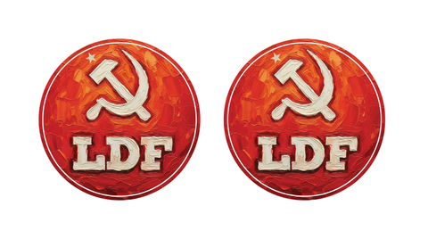 Left Democratic Front I LDF l Kerala Communist I CPM I Car Window Sticker Pack of 2 No's