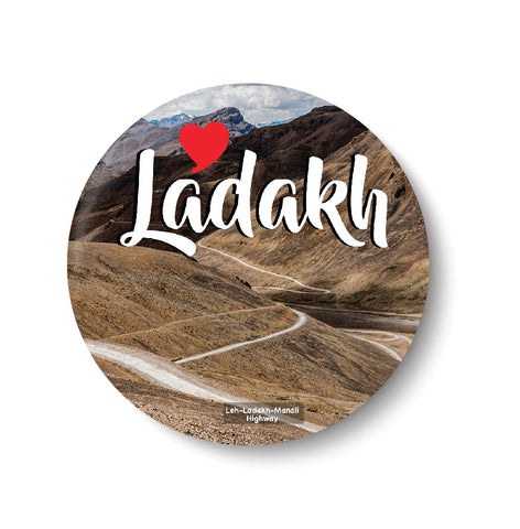 Love Ladakh I Leh - Ladakh - Manali Highway I Travel Memories I Fridge Magnet