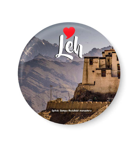 Love Leh - Spituk Gompa - Buddhist Monastery I Travel Memories I Fridge Magnet