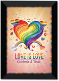 LGBTQ Pride l Love is Love I Celebrate & Unite Wall Poster