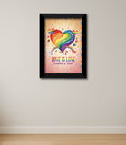 LGBTQ Pride l Love is Love I Celebrate & Unite Wall Poster